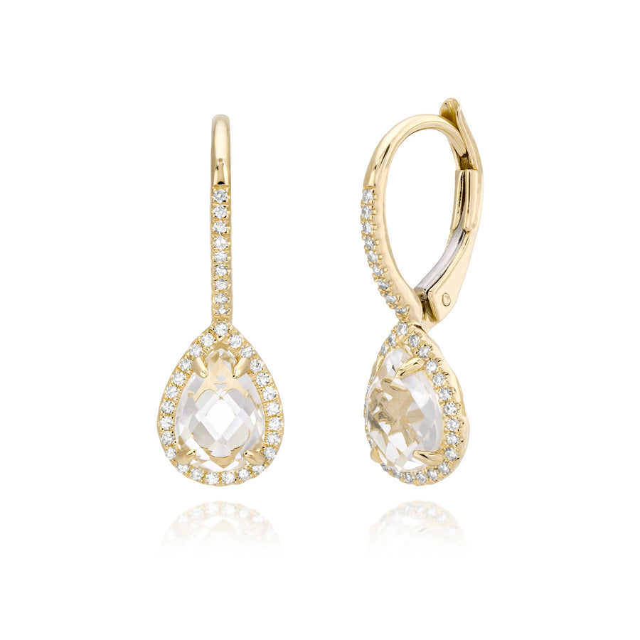 Diamond pear shape earring