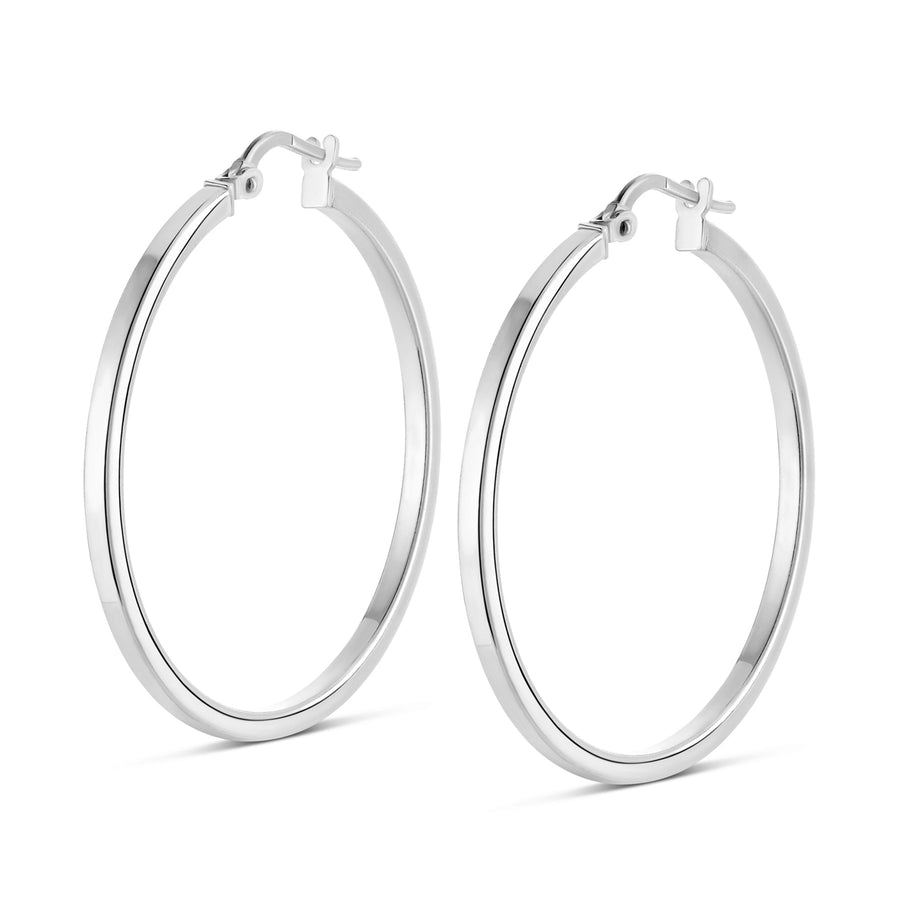 XL Square edge hoop earrings