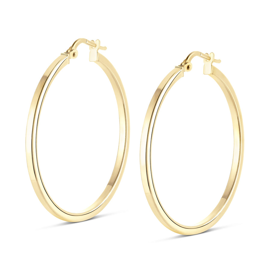 XL Square edge hoop earrings