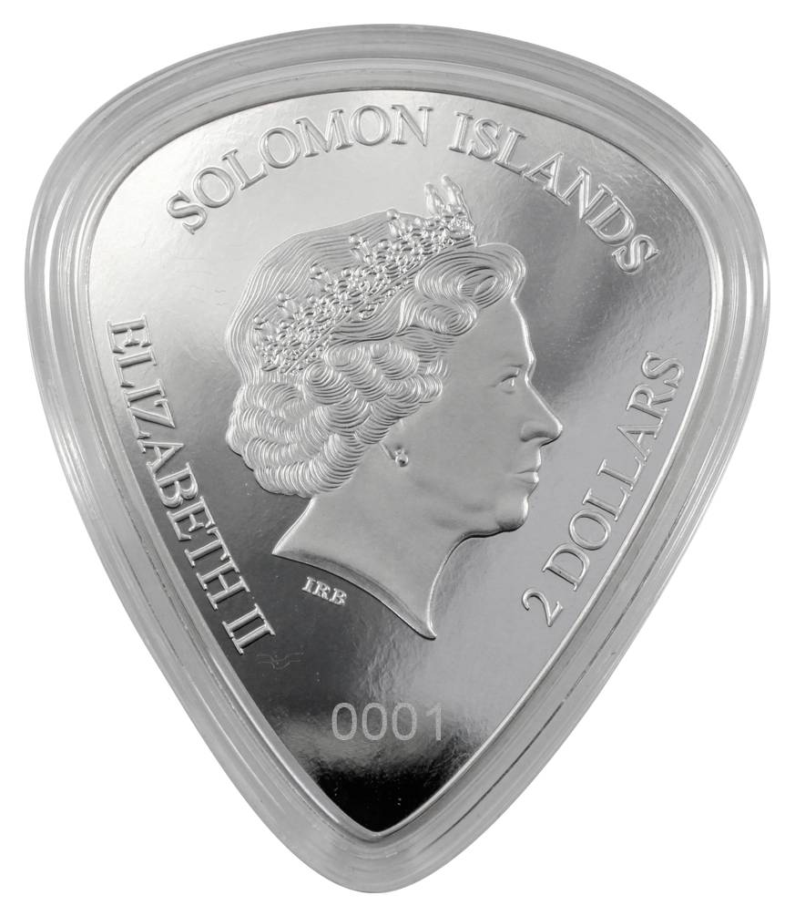 2021 Fender® | PAMP | 1 oz Silver Guitar Pick Coin - Muzeum Gold