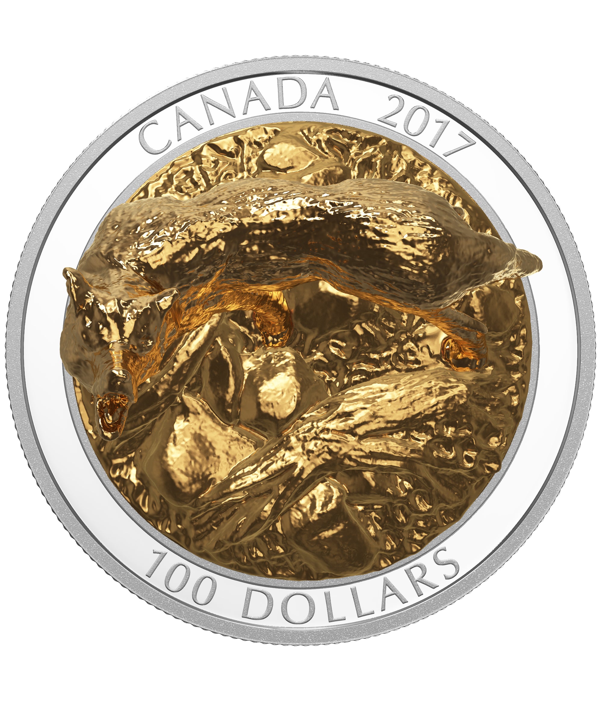 Wolf - Sculpture of Majestic Canadian Animals - 2017 Canada 10 oz